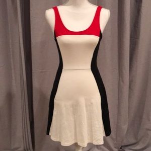 Express A Line Color Block Dress